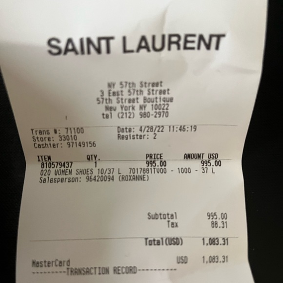 Saint Laurent black patent platform size 7. Worn once for an hour. - Picture 7 of 8